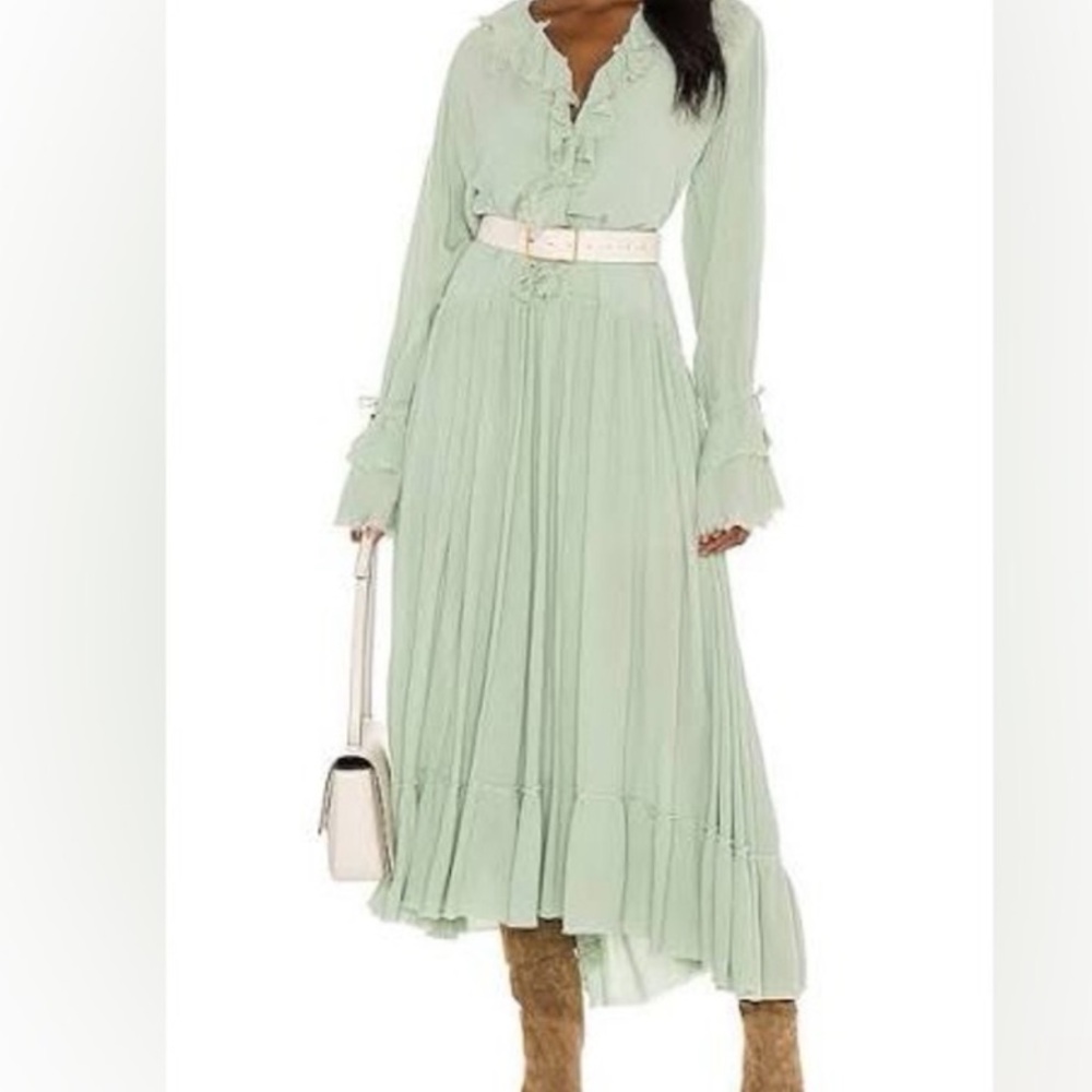 Free People Sweet Darlin Maxi Dress in Minted Jade - Picture 8 of 11